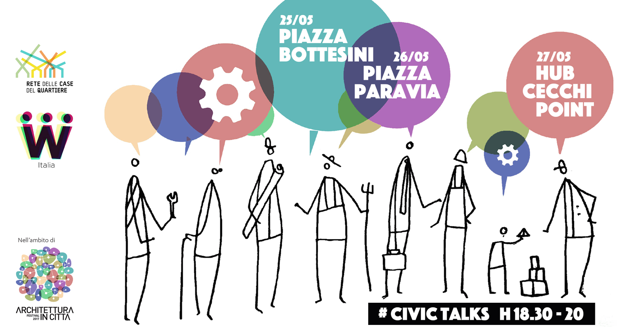Civic Talks nelle Case del Quartiere per il Festival Architettura in Città 2017