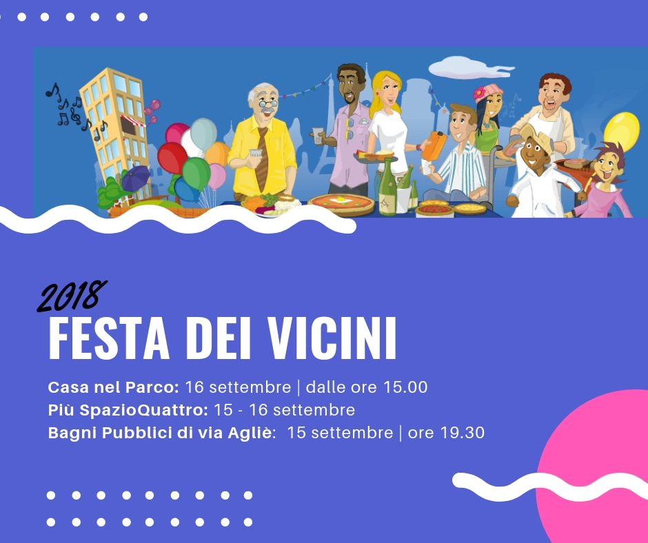 Festa dei Vicini 2018 nelle Case del Quartiere