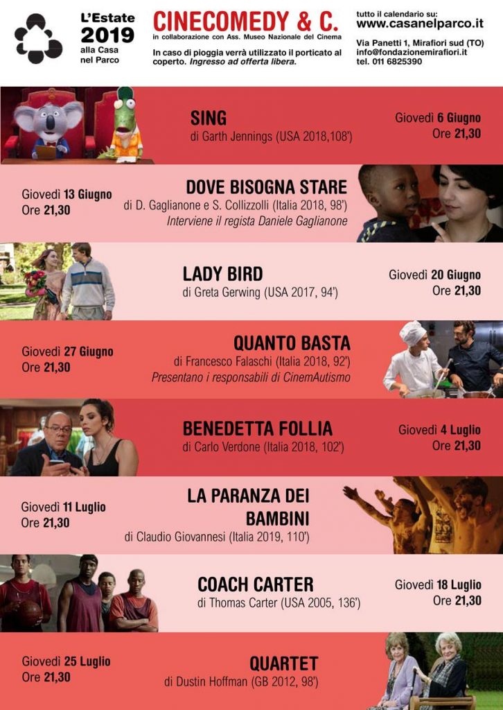 Cinecomedy 2019 a Casa nel Parco