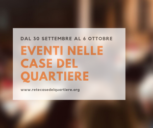 Rassegna settimanale dal 30 settembre al 6 ottobre