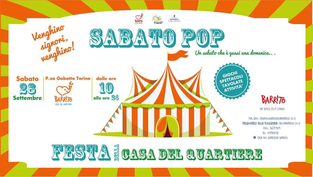 Sabato pop alla Casa del Quartiere Barrito